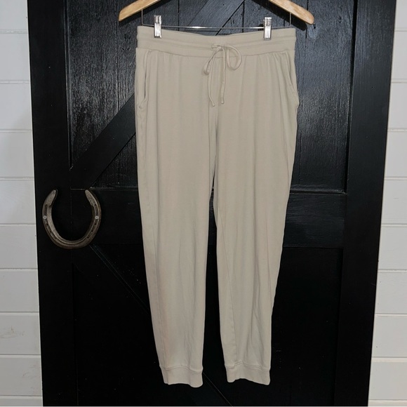 *SET OF 2* Haven Well Within Neutral Organic Cotton Interlock Lounge Joggers S - Picture 3 of 16